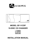 Audiovox SP-11CD User's Manual