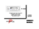 Audiovox Prestige P153B User's Manual