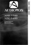 Audiovox NPD5500 User's Manual