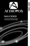 Audiovox NAV3000 User's Manual