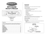 Audiovox MP5720USB User's Manual