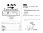Audiovox Jensen MP5720 User's Manual