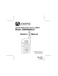 Audiovox GMRS600SLK User's Manual
