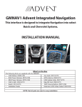 Audiovox GMNAV1 Installation Manual