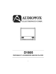 Audiovox D1805 User's Manual
