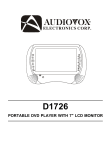 Audiovox D1726 User's Manual