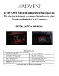 Audiovox CHRYNAV1 Installation Manual