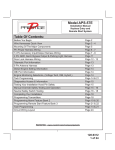 Audiovox APS101 Installation Manual