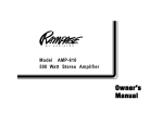 Audiovox AMP-610 User's Manual