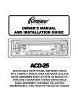 Audiovox ACD-25 User's Manual