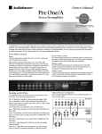 AudioSource AMPONE/A User's Manual