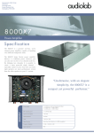 Audiolab 8000X7 User's Manual