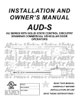Audi AUD-S User's Manual