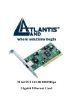 Atlantis Land Gigabit Ethernet Card User's Manual