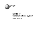 AT&T Spirit Communications System User's Manual