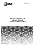 AT&T INTUITY Integration with MERLIN LEGEND 585-310-231 User's Manual