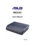 ASUS RX3141 User's Manual