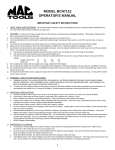 Associated Equipment BCH7112 User's Manual