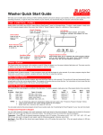 Asko W6661 Quick Start Manual