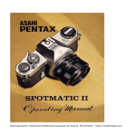 Asahi Pentax Spotmatic II Instruction Manual