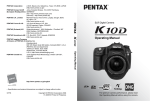 Asahi Pentax K-10D Operating Manual