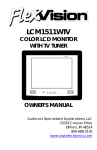 ASA Electronics LCM1511WTV User's Manual