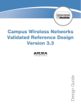 Aruba Networks Campus Wireless Networks Validated Reference Design Version 3.3 User's Manual