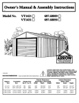 Arrow Storage Products 697.6889 User's Manual