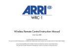 ARRI WRC-1 User's Manual