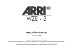 ARRI Wireless Zoom Extension Unit WZE - 3 User's Manual