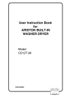 Ariston CD12TUK User's Manual