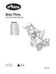 Ariens ST11528DLE User's Manual