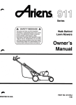 Ariens 911 User's Manual