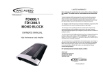 ARC Audio FD600.1 User's Manual