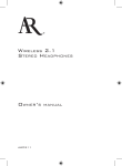 AR Infinite Radio AWD211 User's Manual