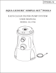 Aqua Leisure SA-3766 User's Manual