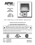 APW Wyott HFW-23 User's Manual