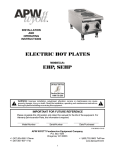 APW Wyott EHP User's Manual