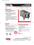 APW Wyott EHP-H User's Manual