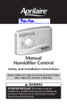 Aprilaire Dehumidifier 4655 User's Manual