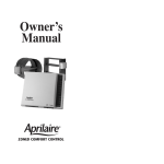 Aprilaire 6404 User's Manual