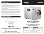 Aprilaire 1700 User's Manual