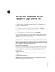 Apple LOGIC EXPRESS 7.2.1 User's Manual