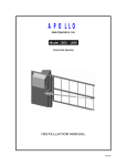 Apollo SWING GATE OPERATOR 1600 User's Manual