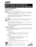 APC AP7721 User's Manual