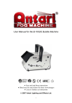 Antari Lighting and Effects B-100(X) User's Manual