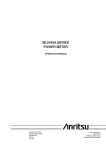 Anritsu ML2430A User's Manual