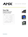 AMX TX-CTB User's Manual