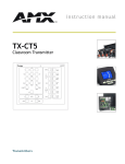 AMX TX-CT5 User's Manual