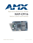 AMX NXP-CPI16 User's Manual
